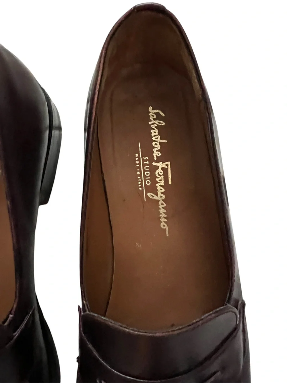 Salvatore Ferragamo Tassel Slip On Loafers Brown Leather Mens Dress Shoes 10.5 B